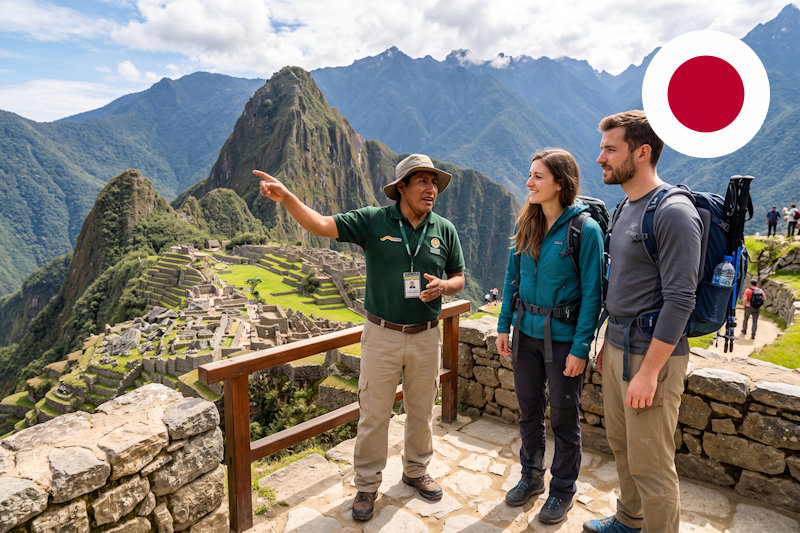 Machu Picchu Guide auf Japanisch