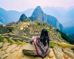 Wanderer in Machu Picchu